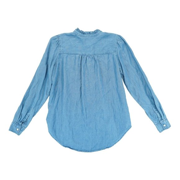 Loft Women's Tunic Chambray Round Hem Popover The Softened Shirt Top Size XSmall - Picture 2 of 5